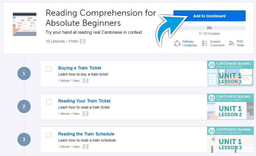 CantoneseClass101-Review-Lesson-Add-to-Dashboard